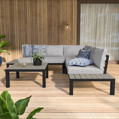 Sofa Patio Furnitre Ensembles de jardin en aluminium en aluminium